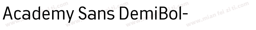 Academy Sans DemiBol字体转换